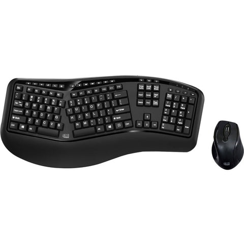 Adesso, Inc Tru-Form Media 1500 - Wireless Ergonomic Keyboard & Laser Mouse