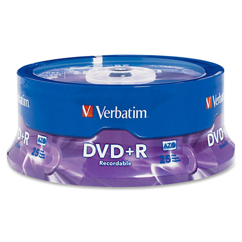 Verbatim America, LLC - 25 X DVD+R 4.7 GB 16X - SPINDLE