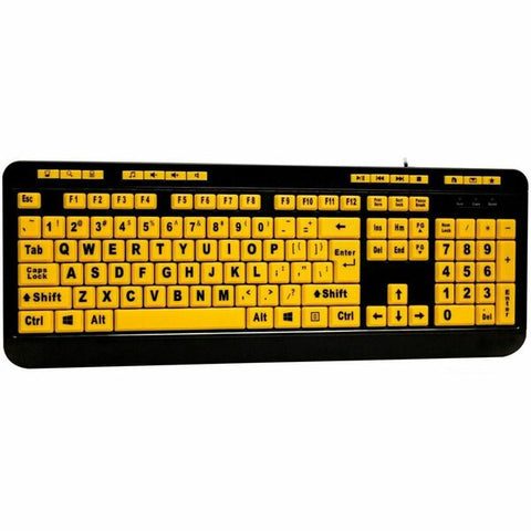 Adesso, Inc Luminous 4X Large Print Multimedia Desktop Keyboard