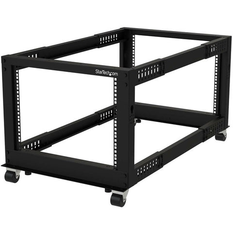StarTech 8U Open Frame Rack - 4 Post - Adjustable Depth
