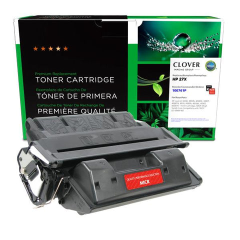 Clover Technologies Group, LLC Remanufactured High Yield MICR Toner Cartridge (Alternative for HP C4127X 27X 02-18944-001) (10000 Yield)