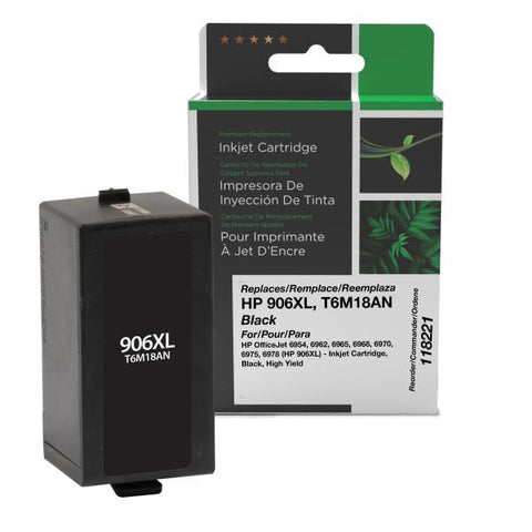 Clover Technologies Group, LLC Remanufactured High Yield Black Ink Cartridge for HP T6M18AN (HP 906XL)
