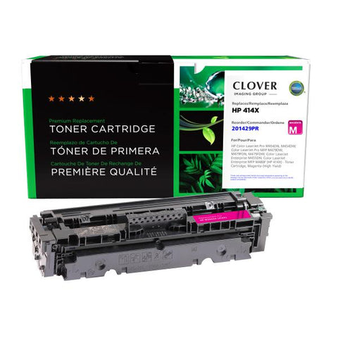 Clover Technologies Group, LLC Clover Imaging Remanufactured High Yield Magenta Toner Cartridge for HP W2023X (HP 414X)