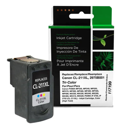 Clover Technologies Group, LLC Remanufactured High Yield Color Ink Cartridge (Alternative for Canon 2975B001 CL-211XL) (349 Yield)
