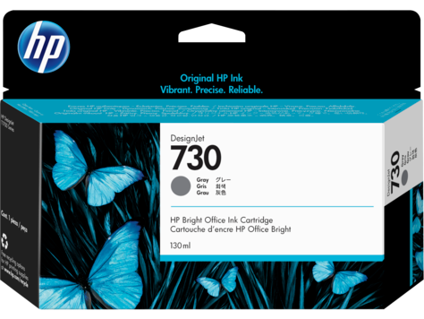 HP 730 (P2V66A) Gray Ink Cartridge