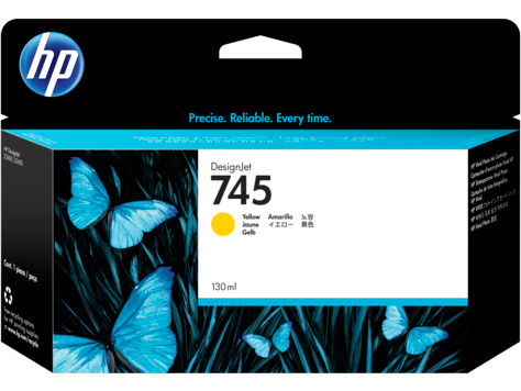 HP 745 (F9J96A) Yellow Original Ink Cartridge (130 ml)