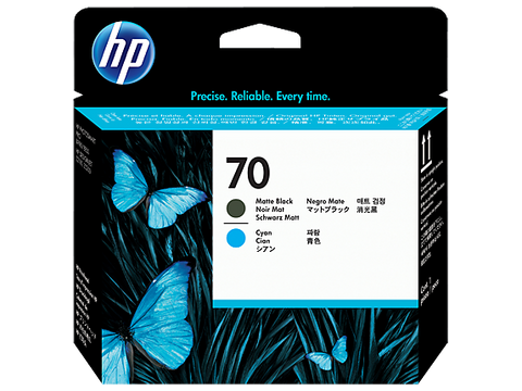 HP 70 (C9404A) Matte Black/Cyan Printhead
