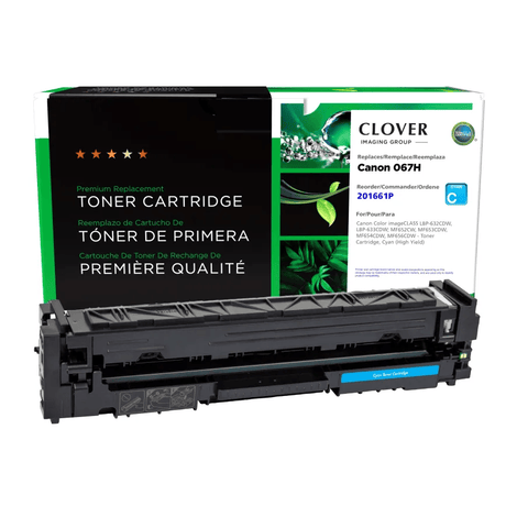 Clover Technologies Group, LLC Clover Remanufactured High Yield Cyan Toner Cartridge for Canon 067HC (5105C001)