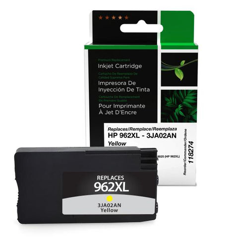 Clover Technologies Group, LLC Remanufactured High Yield Yellow Ink Cartridge for HP 962XL (3JA02AN)