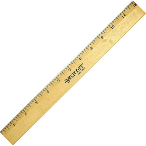 ACM Beveled Metal Edge Wood Rulers