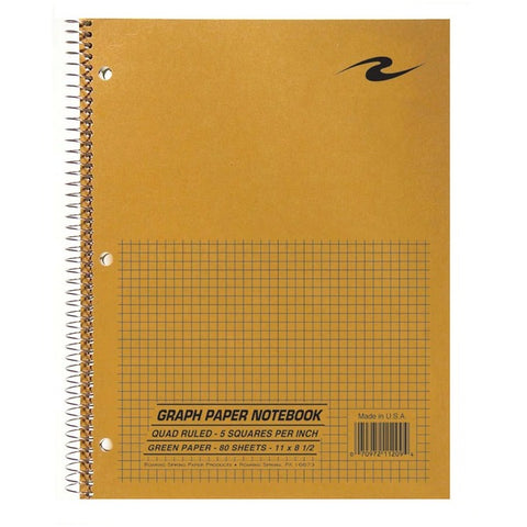 Roaring Spring Paper Products Roaring Spring Wirebound Quad Notebook - Letter