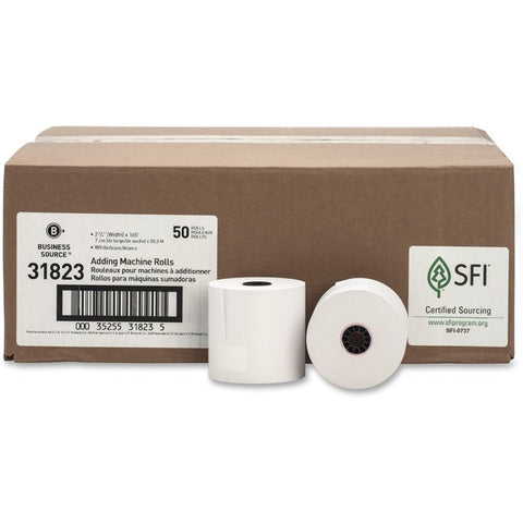 Business Source 1-Ply 165' Adding Machine Rolls