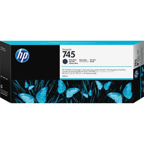 HP Inc. 745 (F9K05A) 300-ml DesignJet Matte Black Ink Cartridge