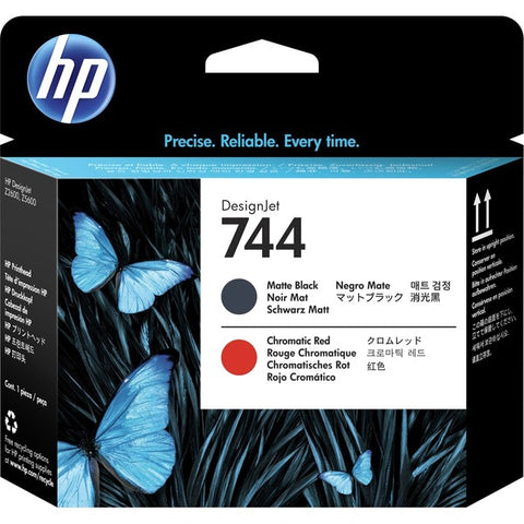 HP Inc. 744 Matte Black/Chromatic Red DesignJet Printhead