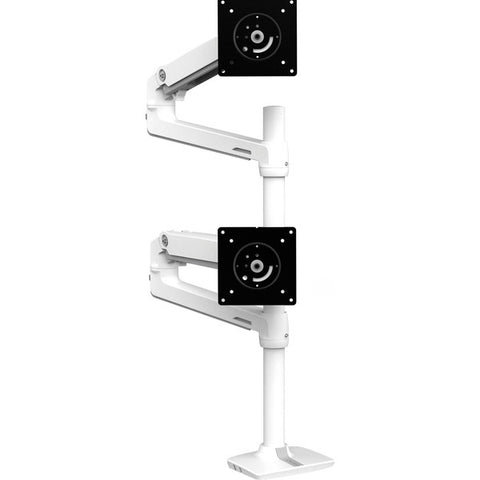Ergotron, Inc LX Dual Stacking Arm, Tall Pole (White)