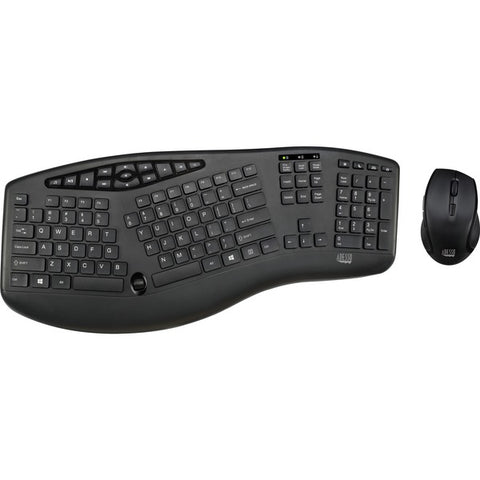 Adesso, Inc TruForm Media 1600 - Wireless Ergonomic Keyboard and Optical Mouse