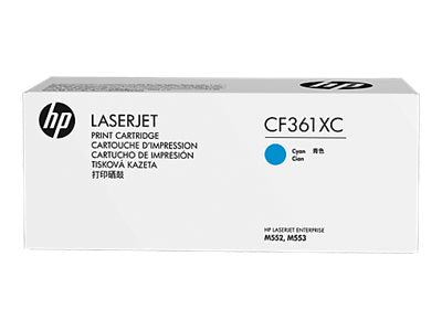 HP 508X (CF361XC) Color LaserJet M552 M553 (Flow) MFP M577 High Yield Cyan Original LaserJet Contract Toner Cartridge (9500 Yield)