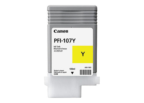 Canon (PFI-107Y) imagePROGRAF iPF680 685 780 785 Yellow Ink Tank (130 ml)