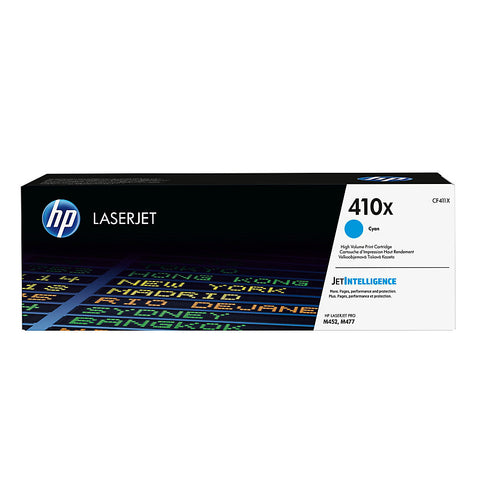 HP 410X (CF411X) Color LaserJet Pro M452 MFP M477 High Yield Cyan Original LaserJet Toner Cartridge (5000 Yield)