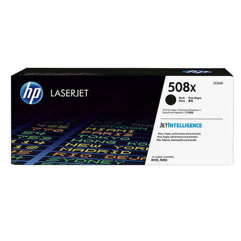 HP 508X (CF360X) Color LaserJet M552 M553 (Flow) MFP M577 High Yield Black Original LaserJet Toner Cartridge (12500 Yield)