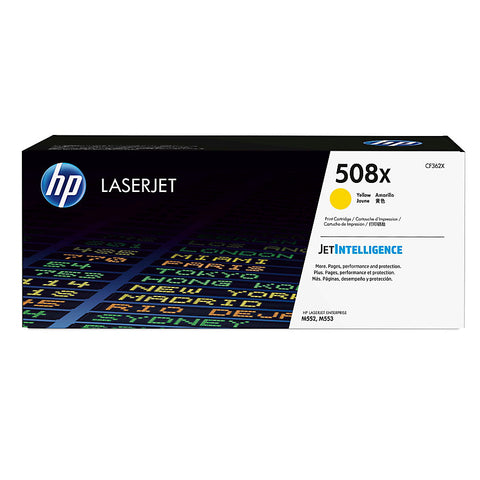 HP 508X (CF362X) Color LaserJet M552 M553 (Flow) MFP M577 High Yield Yellow Original LaserJet Toner Cartridge (9500 Yield)