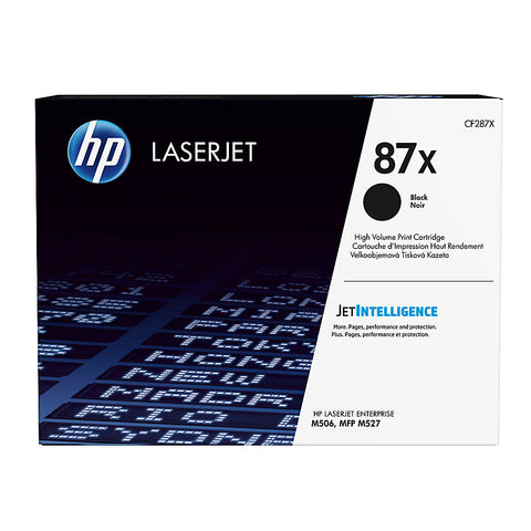 HP 87X (CF287X) LaserJet Enterprise M506 (Flow) MFP M527 Pro M501 High Yield Black Original LaserJet Toner Cartridge (18000 Yield)
