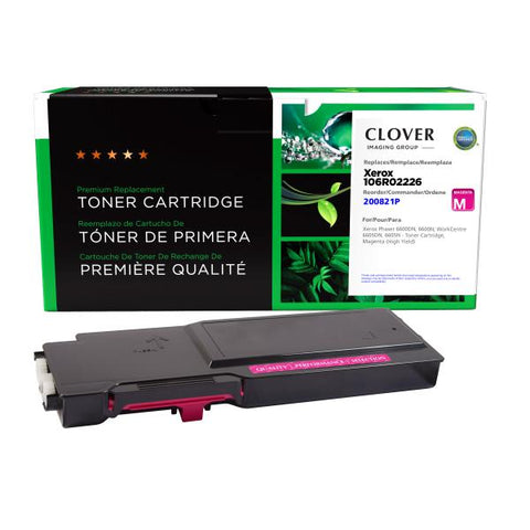 Clover Technologies Group, LLC Remanufactured High Yield Magenta Toner Cartridge (Alternative for Xerox 106R02226) (6000 Yield)