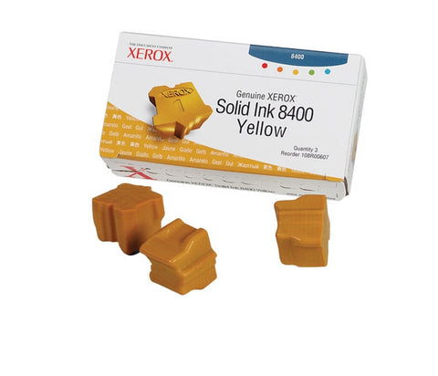 Xerox Phaser 8400 Yellow Solid Ink (3 Sticks/Box) (Total Box Yield 3400)