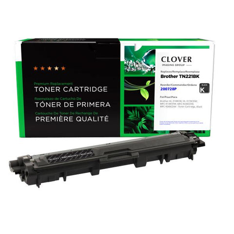 Clover Technologies Group, LLC Remanufactured Black Toner Cartridge for Brother TN221
