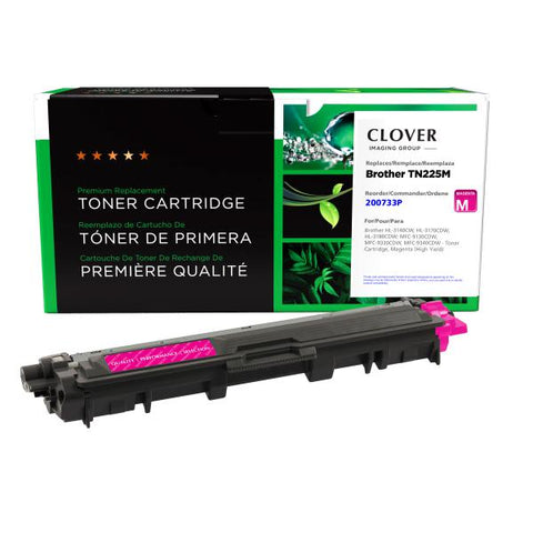 Clover Technologies Group, LLC Remanufactured High Yield Magenta Toner Cartridge for Brother TN225