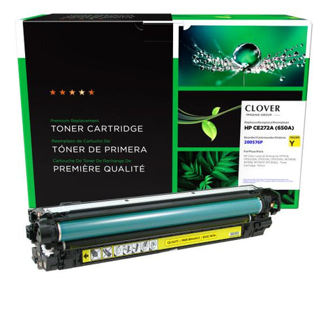 Clover Technologies Group, LLC Remanufactured Yellow Toner Cartridge (Alternative for HP CE272A 650A) (15000 Yield)