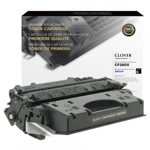 Clover Technologies Group, LLC Remanufactured High Yield Toner Cartridge for HP CF280X (HP 80X)
