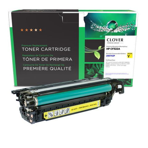 Clover Technologies Group, LLC Remanufactured Yellow Toner Cartridge (Alternative for HP CF322A 652A) (16500 Yield)