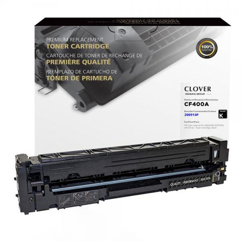 Clover Technologies Group, LLC Remanufactured Black Toner Cartridge (Alternative for HP CF400A 201A) (1500 Yield)