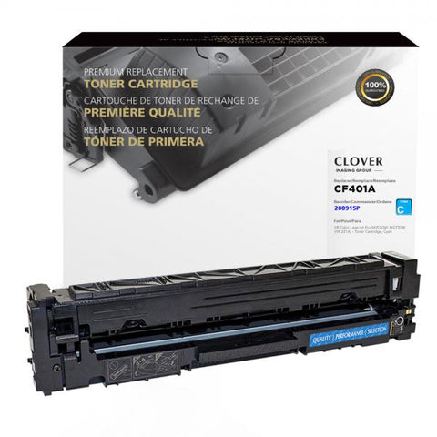 Clover Technologies Group, LLC Remanufactured Cyan Toner Cartridge (Alternative for HP CF401A 201A) (1400 Yield)