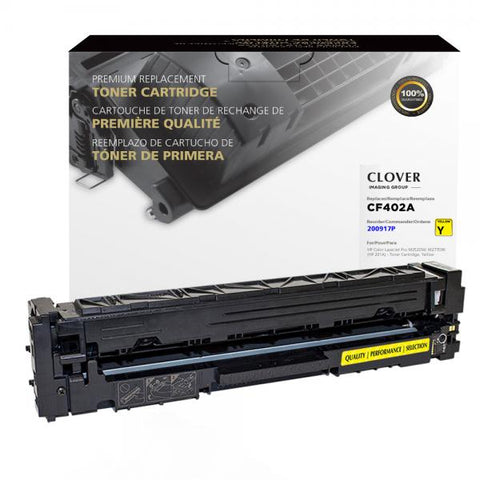 Clover Technologies Group, LLC Remanufactured Yellow Toner Cartridge (Alternative for HP CF402A 201A) (1400 Yield)
