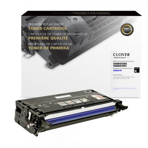 Clover Technologies Group, LLC Remanufactured High Yield Black Toner Cartridge for Xerox 106R01395/106R01391