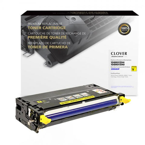 Clover Technologies Group, LLC Remanufactured High Yield Yellow Toner Cartridge for Xerox 106R01394/106R01390