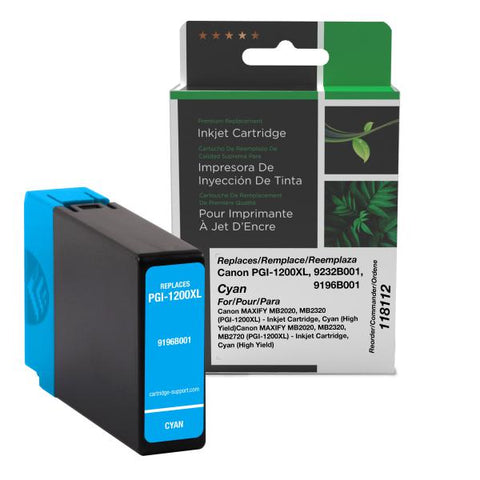 Clover Technologies Group, LLC New High Yield Cyan Ink Cartridge for Canon PGI-1200XL