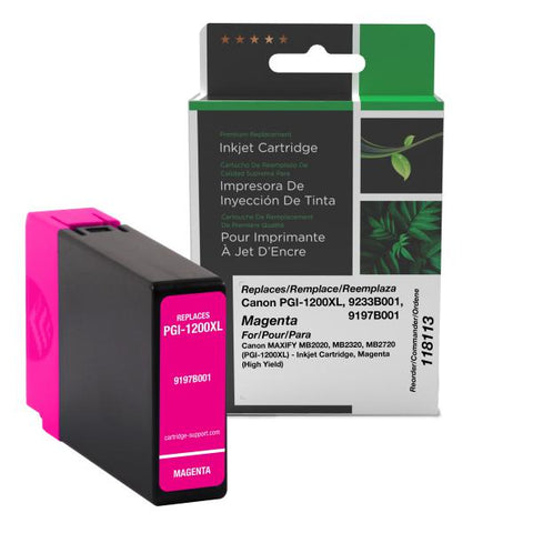 Clover Technologies Group, LLC Remanufactured High Yileld Magenta Inkjet Cartridge (Alternative for Canon 9233B001 9197B001 PGI-1200XL) (900 Yield)