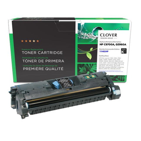Clover Technologies Group, LLC Remanufactured Black Toner Cartridge (Alternative for HP C9700A Q3960A 121A 122A) (5000 Yield)