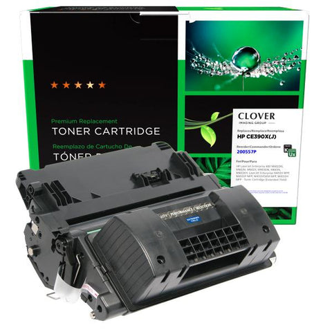 Clover Technologies Group, LLC Remanufactured Extended Yield Black Toner Cartridge for HP CE390X (HP 90X)