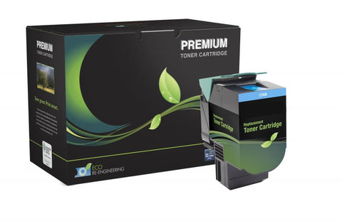 MSE Compatible High Yield Cyan Toner Cartridge for Lexmark CX410/CX510
