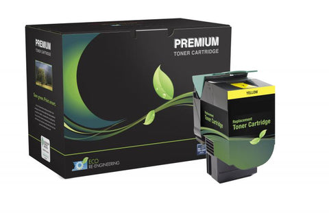 MSE Compatible High Yield Yellow Toner Cartridge for Lexmark CX410/CX510