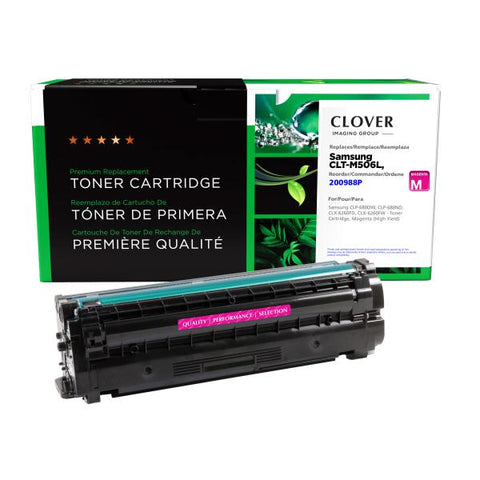 Clover Technologies Group, LLC Remanufactured High Yield Magenta Toner Cartridge (Alternative for Samsung CLT-M506L CLT-M506S) (3500 Yield)