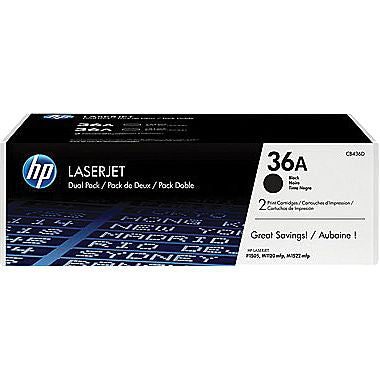 HP 36A (CB436D) LaserJet M1522 MFP P1505 2-Pack Black Original LaserJet Toner Cartridges (2 x 2000 Yield)
