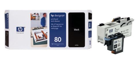 HP 80 (C4820A) Black Printhead/Printhead Cleaner