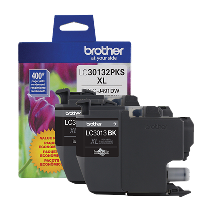Brother High Yield Black Ink Cartridge 2-Pack (2 x 400 Yield)