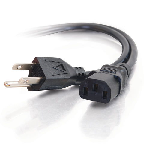 C2G 18 AWG Universal Power Cord (NEMA 5-15P to IEC C13, 10')
