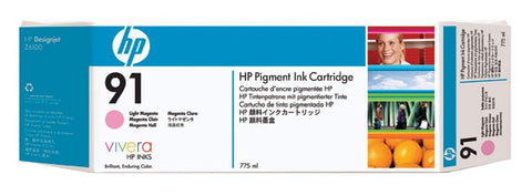 HP 91 (C9471A) Light Magenta Original Pigment Ink Cartridge (775 ml)